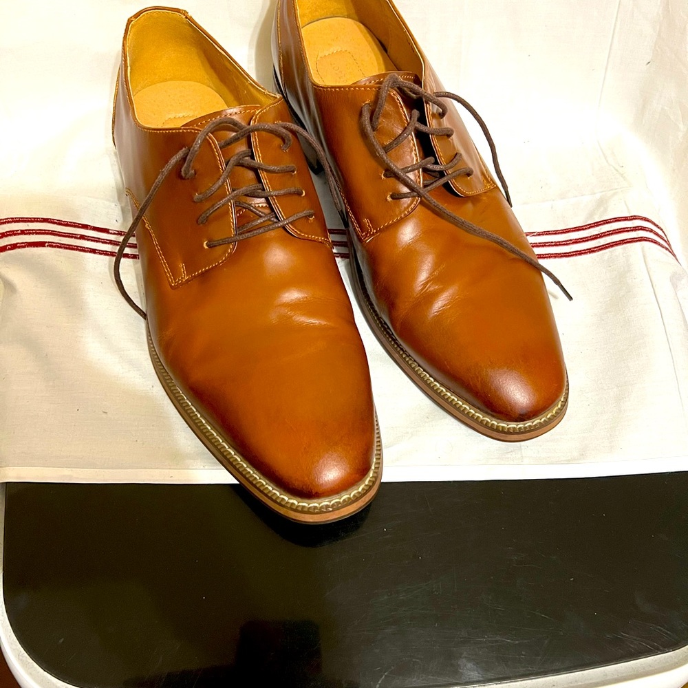 Joseph Abboud shoes leather upper 11.5eee in great condition tan in color